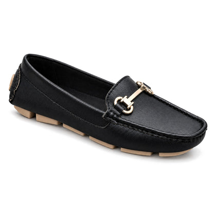 Mocasín con Herraje Dorado para Mujer
