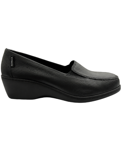 Zapato Rómulo Confort en Cuero Negro para Mujer — Ref. 2604