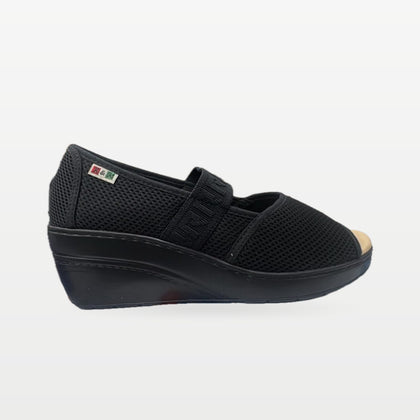 Sandalia Rómulo en Textil Negro para Mujer — Ref. 7170