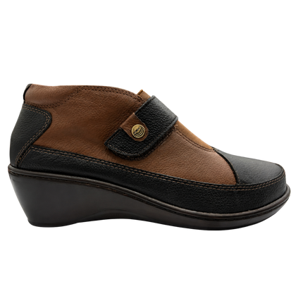 Zapato Rómulo de Tacón en Cuero Naranja para Mujer — Ref. 6086