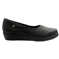 Mocasín Rómulo en Cuero Negro para Mujer — Ref. 3655