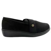Mocasín Rómulo en Chamois para Mujer — Azul o Negro, Ref. 3106