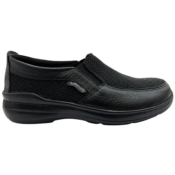 Zapato Rómulo Combinado Cuero y Textil para Hombre — Ref. 9043