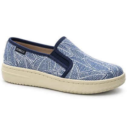 Zapato Rómulo en Textil Ciénaga Azul para Mujer — Ref. 3867