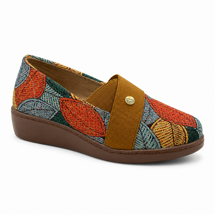 Mocasín Rómulo Tela Gobelino Samanta para Mujer — Ref. 3106