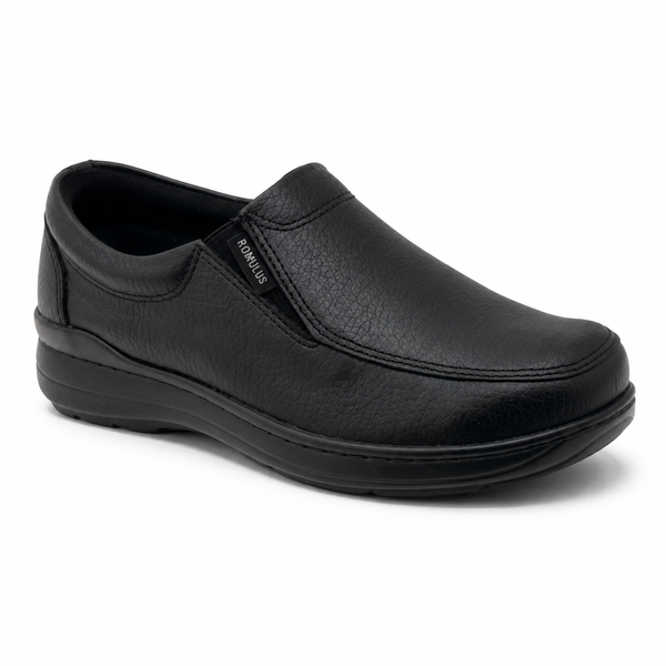 Mocasín Rómulo en Cuero para Hombre — Ref. 9252 — Negro