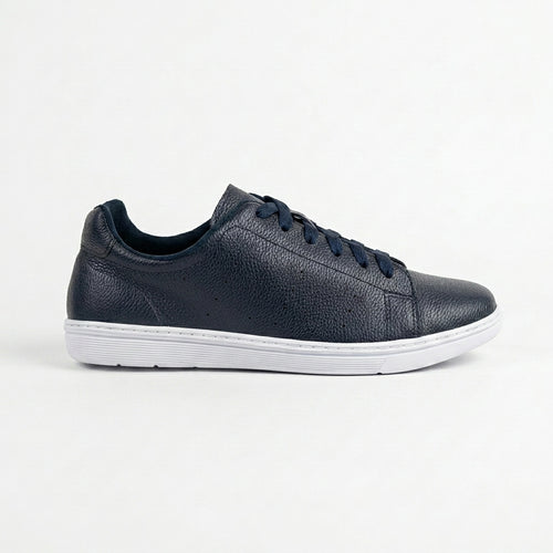 Tenis Rómulo Azul de Cuero para hombre