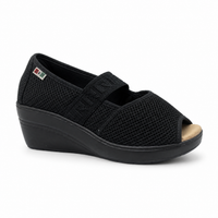 Sandalia Rómulo en Textil Negro para Mujer — Ref. 7170