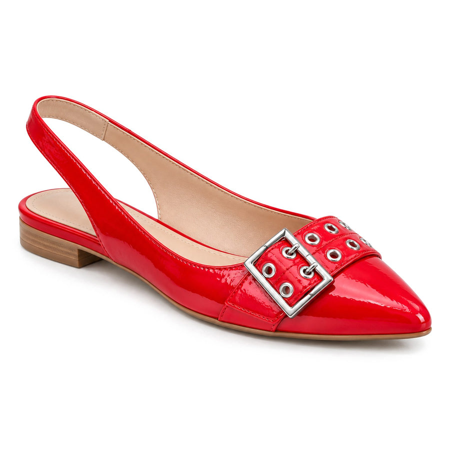 Baleta en Charol con Hebilla para Mujer – Rojo