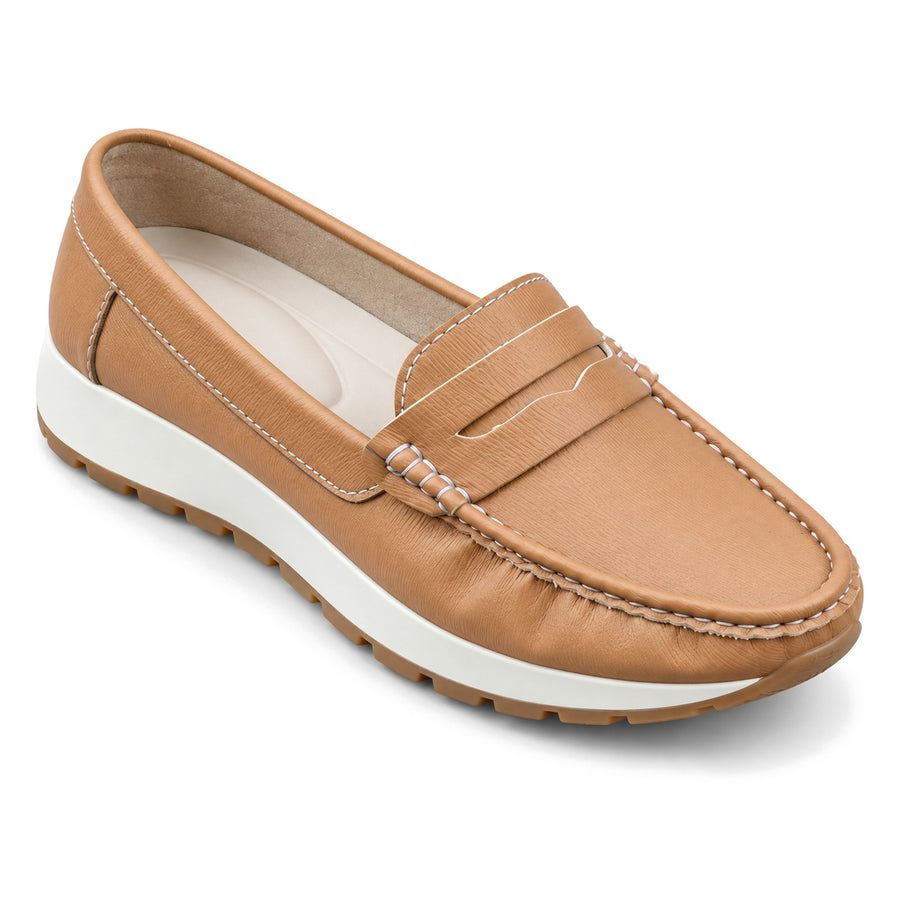 Mocasín Penny Tejido a Mano para Mujer – Amaretto