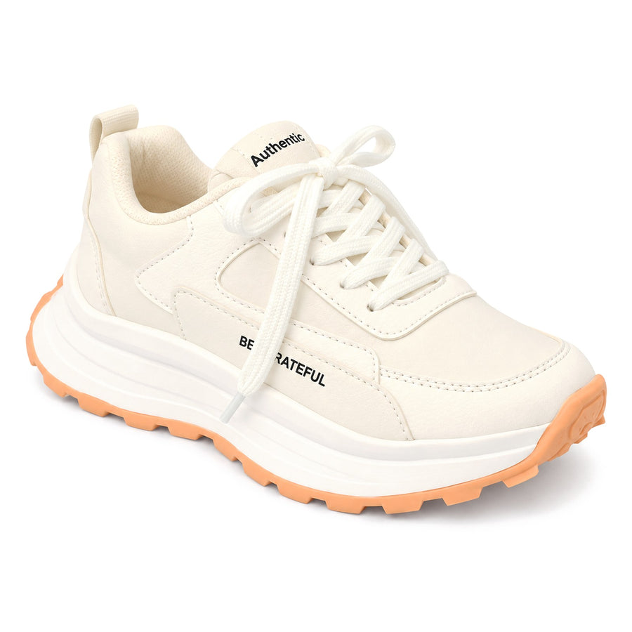 Tenis con Suela de 3 cm y Plantilla Confort para Mujer – Beige