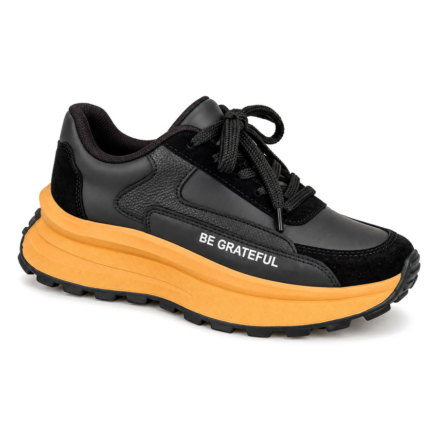 Tenis con Suela de 3 cm y Plantilla Confort para Mujer – Negro