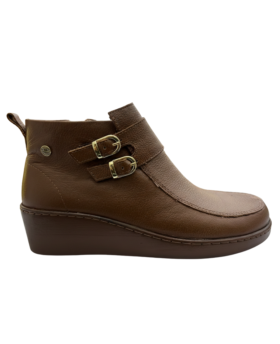 Bota Rómulo en Cuero Café para mujer