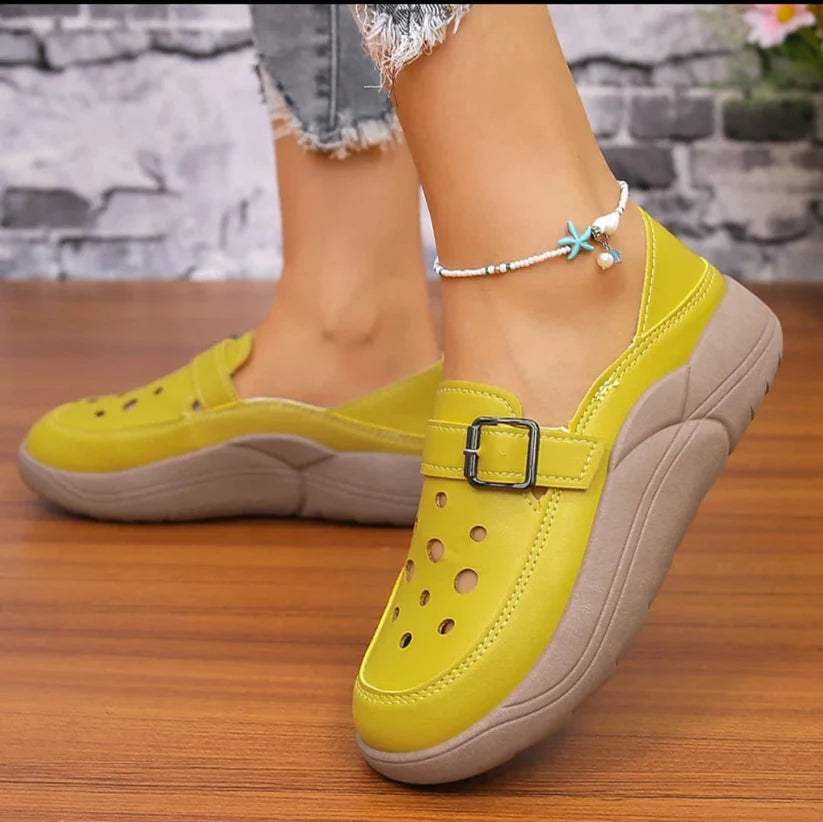 Mocasín Ortopédico con Correa y Hebilla para Mujer