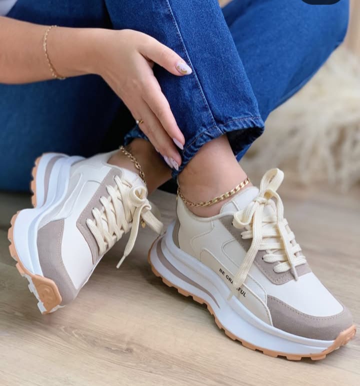 Tenis con Suela de 3 cm y Plantilla Confort para Mujer