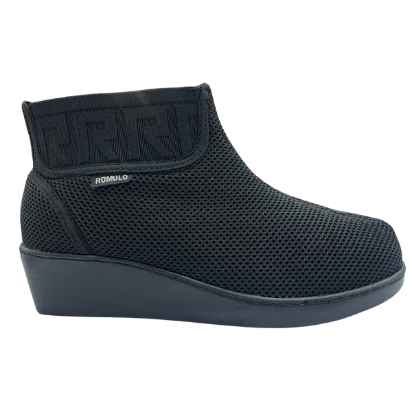 Bota Rómulo Tela Net 1.0 Soft Negro para mujer