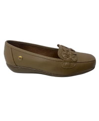 Mocasín Rómulo en Cuero Arena para Mujer — Ref. 3787