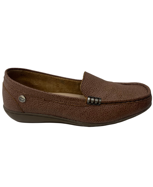 Mocasín Rómulo en Cuero Nuez para mujer