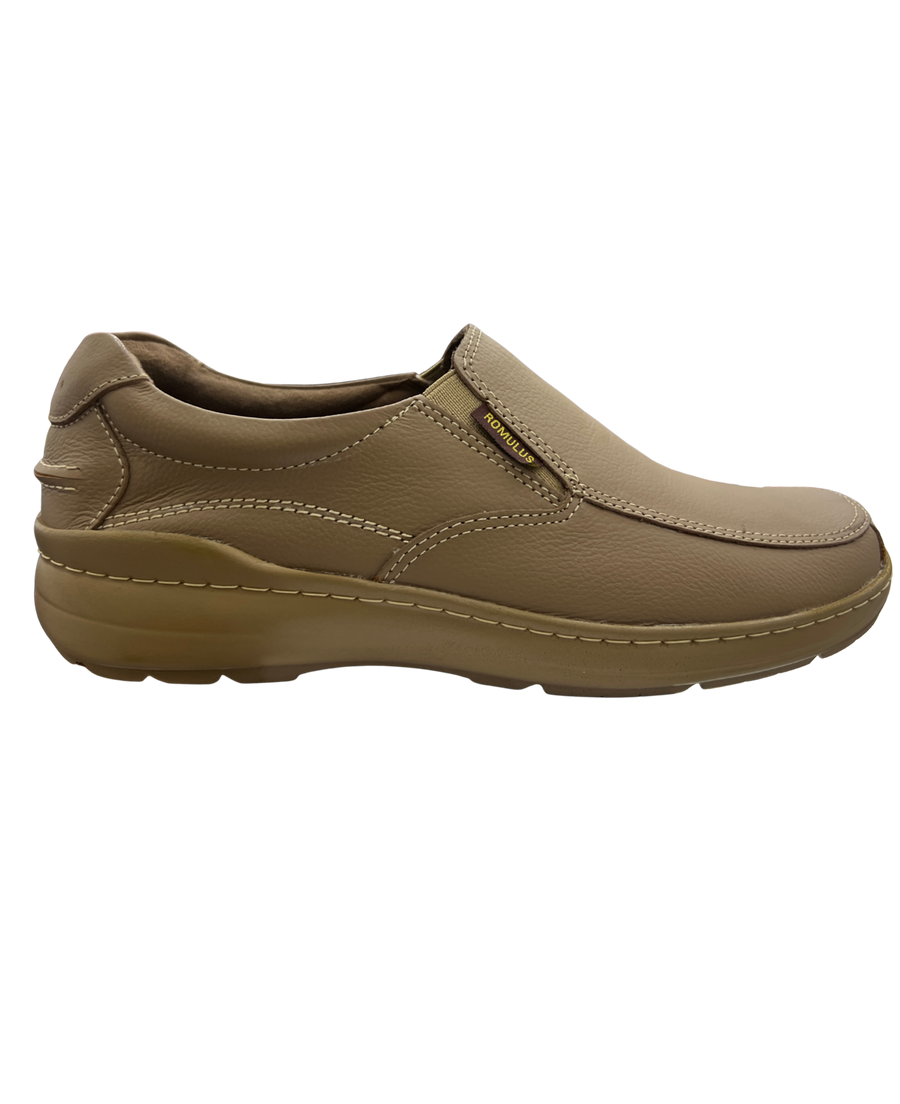 Mocasín Rómulo en Cuero Capuccino para hombre