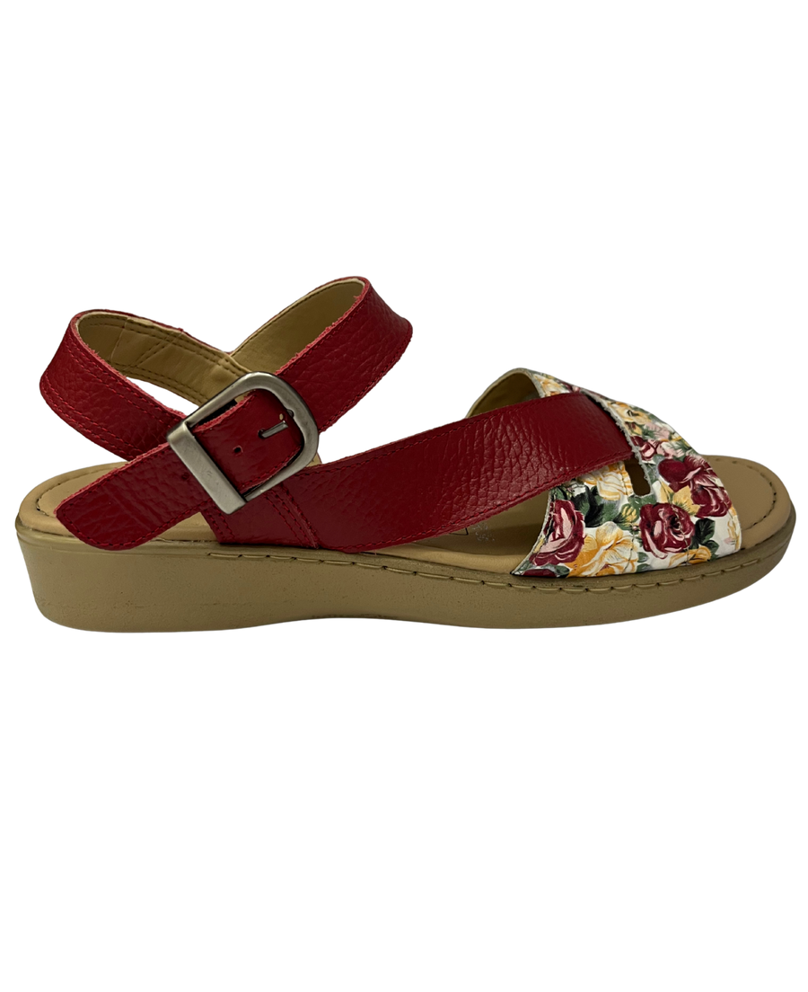 Sandalia Rómulo Plana Beige para mujer