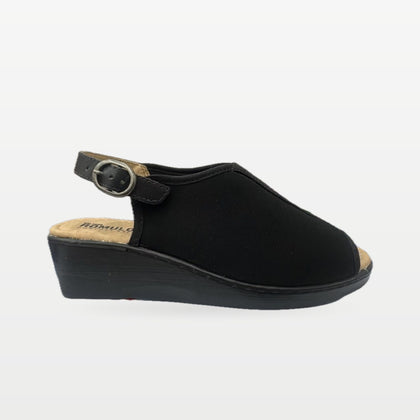 Sandalia Rómulo en Negro para Mujer — Ref. 3119