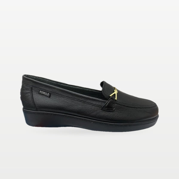 Zapato Rómulo en Cuero Negro para Mujer — Ref. 3789