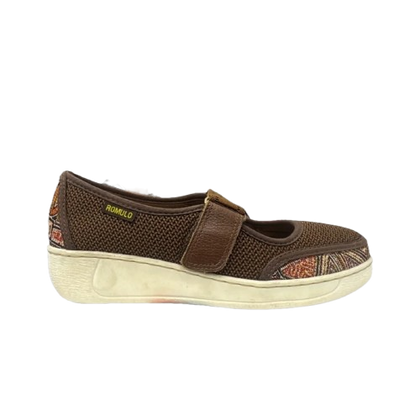 Zapato Rómulo en Textil Nut y Tule para Mujer — Ref. 3889