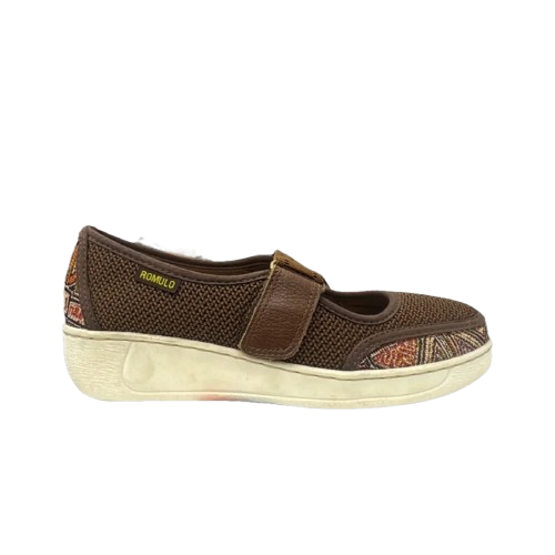 Zapato Rómulo en Textil Nut y Tule para Mujer — Ref. 3889