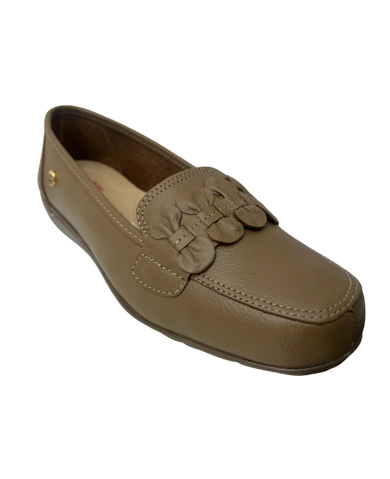 Mocasín Cuero Miel para Mujer 3787