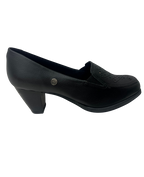 Zapato Tacón en Cuero Negro Para Mujer 4025