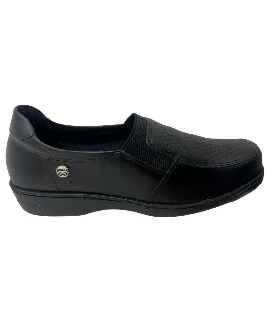 Mocasín en Cuero y Textil para Mujer 3813