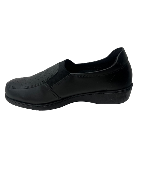 Mocasín en Cuero y Textil para Mujer 3813