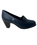Zapato Tacón en Cuero Azul para Mujer 4025