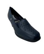 Zapato Tacón en Cuero Azul para Mujer 4025