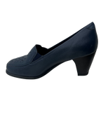 Zapato Tacón en Cuero Azul para Mujer 4025