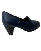 Zapato Tacón en Cuero Azul para Mujer 4025