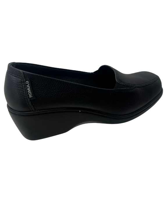 Zapato Rómulo Confort en Cuero Negro para Mujer 2604