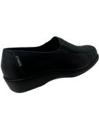 Mocasín Rómulo con Textura en Cuero Negro para Mujer 2511