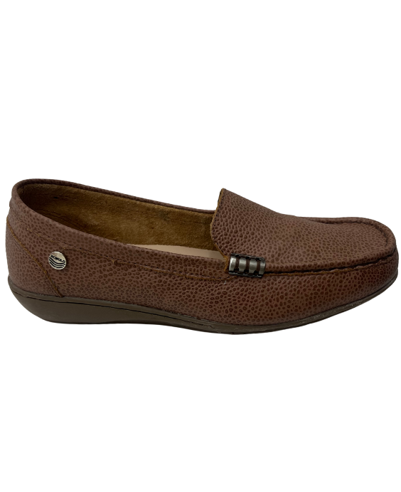 Mocasín Rómulo con Herraje en Cuero Nuez Moscada para Mujer 2401