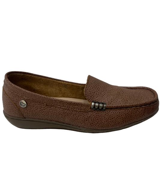 Mocasín Rómulo con Herraje en Cuero Nuez Moscada para Mujer 2401