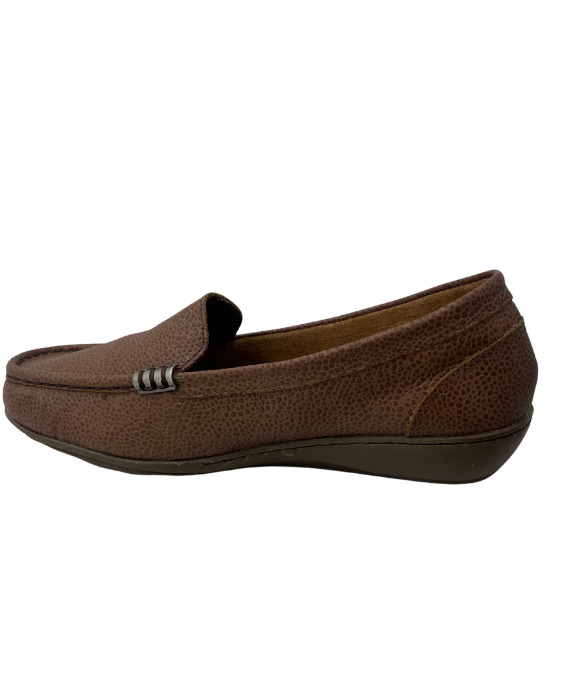 Mocasín Rómulo con Herraje en Cuero Nuez Moscada para Mujer 2401