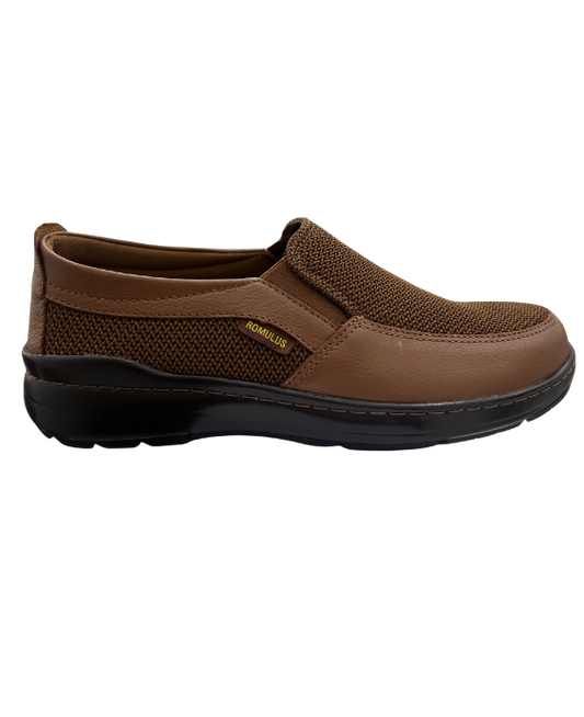 Zapato Cuero Y Textil Para Hombre 9043