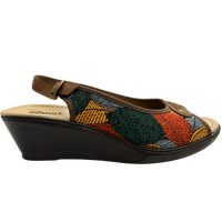 Sandalia Rómulo en Textil Estampado para Mujer — Ref. 7151