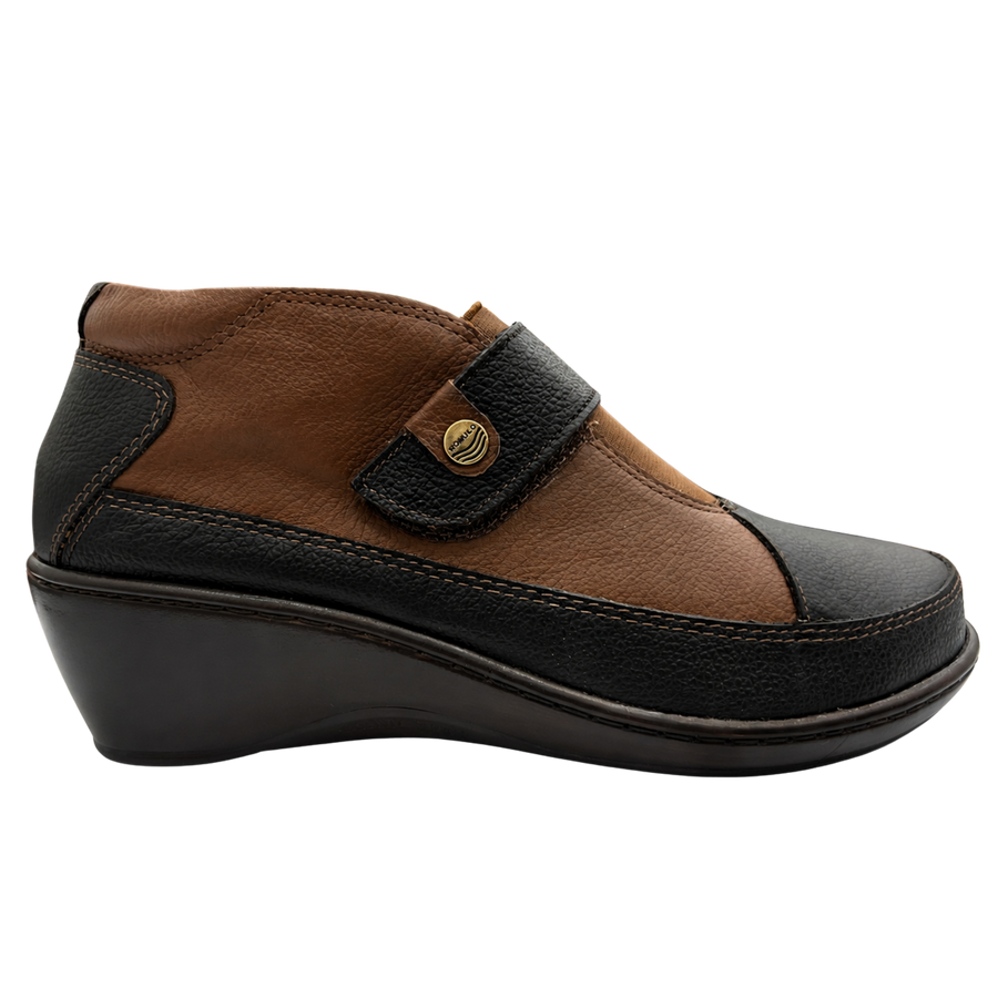 Zapato Rómulo de Tacón en Cuero Naranja para mujer