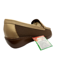 Mocasín Rómulo Combinado Textil y Cuero Bronce para Mujer — Ref. 3791
