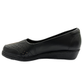 Mocasín Rómulo en Cuero Negro para Mujer — Ref. 3655