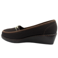 Zapato Rómulo en Textil Café para Mujer — Ref. 3016