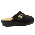Zapato Rómulo Combinado Textil y Cuero Café para Mujer — Ref. 3054