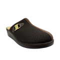 Zapato Rómulo Combinado Textil y Cuero Café para Mujer — Ref. 3054