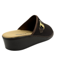 Zapato Rómulo Combinado Textil y Cuero Café para Mujer — Ref. 3054